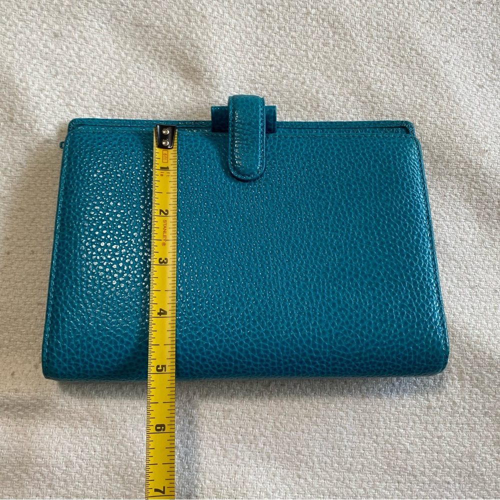 filoFAX Finsbury Teal Personal Pebbled Leather Organizer - Picture 11 of 11